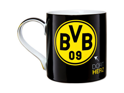 Hrnek Borussia Dortmund, černý, 300 ml