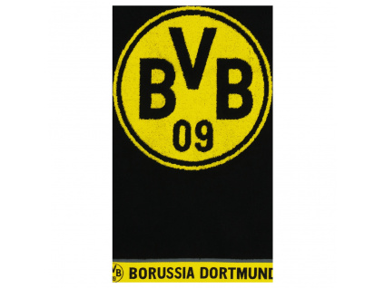 Ručník Borussia Dortmund, černý, 50x100 cm