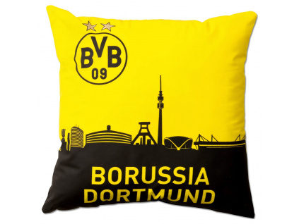 Polštářek Borussia Dortmund, žluto-černý, 40x40 cm