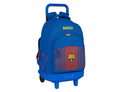 Batoh FC Barcelona, cestovní. kolečka, modrý, 33 l