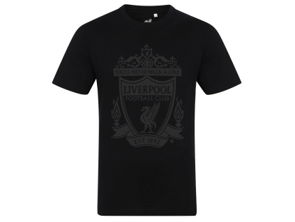Tričko Liverpool FC, černé, bavlna