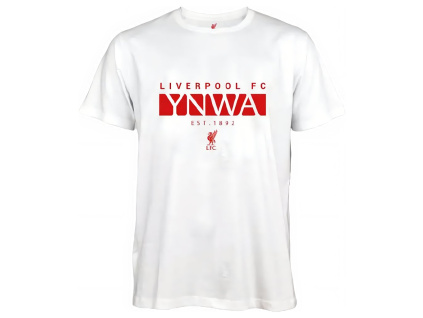 Dětské tričko Liverpool FC, bílé, bavlna