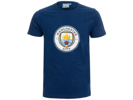 Tričko Manchester City FC, modré, bavlna