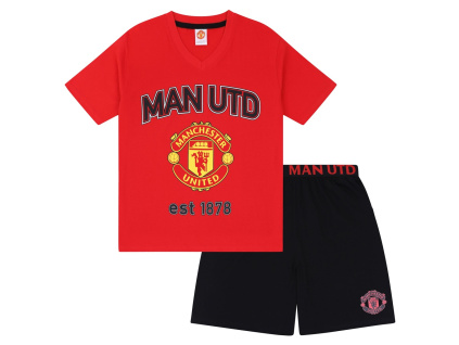 Pyžamo Manchester United FC, červeno-černé, bavlna