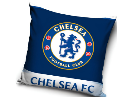 Polštářek Chelsea FC, modrý, zip, 40x40