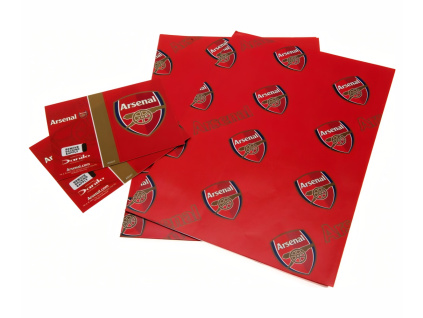 Dárkový balící papír Arsenal FC, 70x50 cm, 2ks