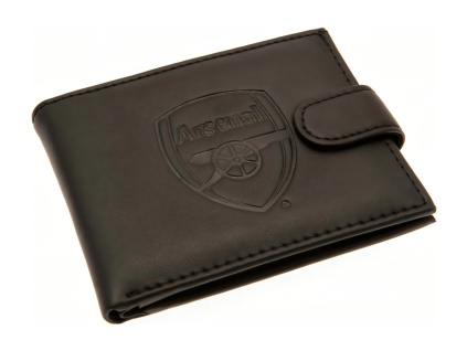 Kožená peněženka Arsenal FC, černá, ochrana RFID, 11x9 cm