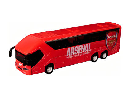 Autobus Arsenal FC, červený, 25x7x5 cm