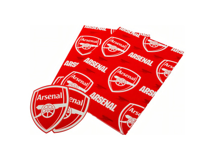 Dárkový balicí papír Arsenal FC, červeno-bílý, 70x50 cm, 2ks