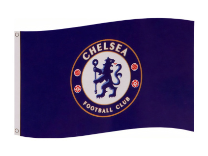 Vlajka Chelsea FC, modrá se znakem, 152 x 91 cm