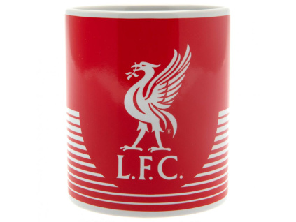 Hrnek Liverpool FC, červený s bílými pruhy, 300 ml