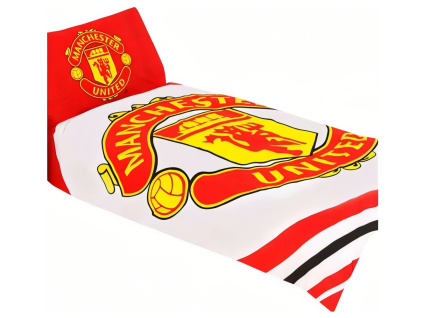 Povlečení Manchester United FC, červeno-bílé, 135x200 cm