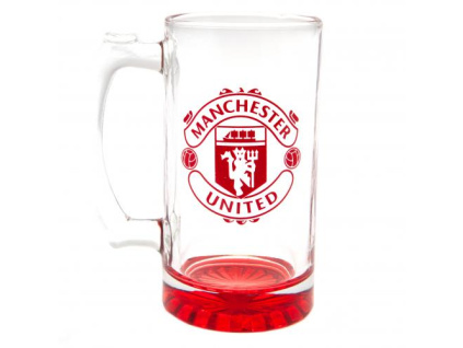 Pivní sklenice Manchester United FC, s uchem, 425 ml