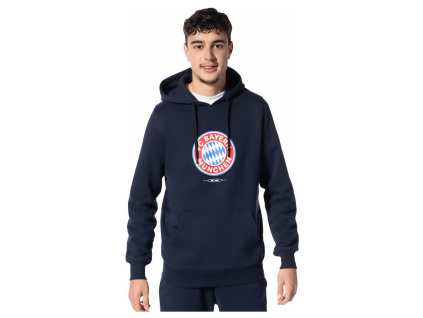 Mikina FC Bayern Mnichov, tmavě modrá, přes hlavu
