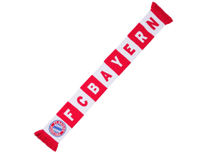 Šála FC Bayern Mnichov, červeno-bílá, 137x17 cm