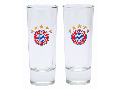 Sklenička na panáky FC Bayern Mnichov, 60 ml, sada 2ks