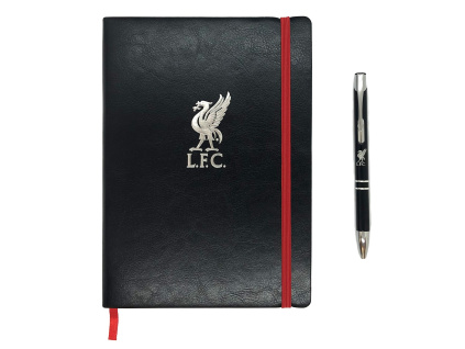 Zápisník A5 Liverpool FC, černý, s propiskou
