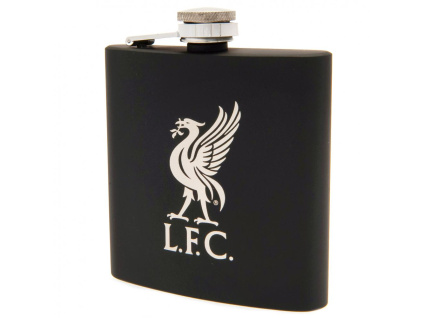 Nerezová placatka Liverpool FC, černá, 170 ml
