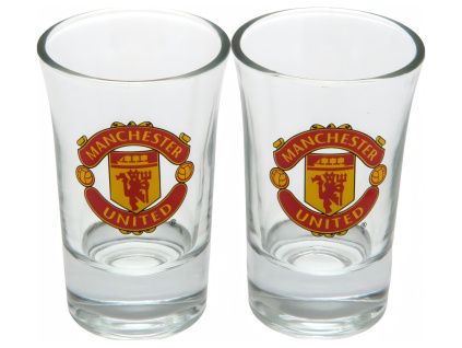 Sklenička na panáky Manchester United FC, 50 ml, sada 2 ks