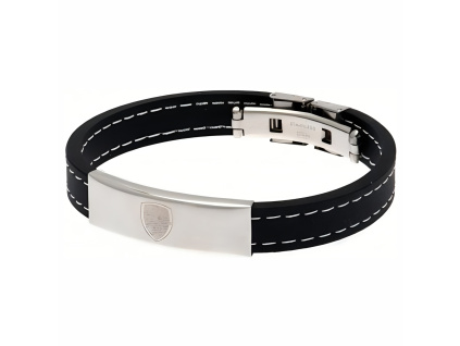 Silikonový náramek Arsenal FC, černý, nerezová přezka