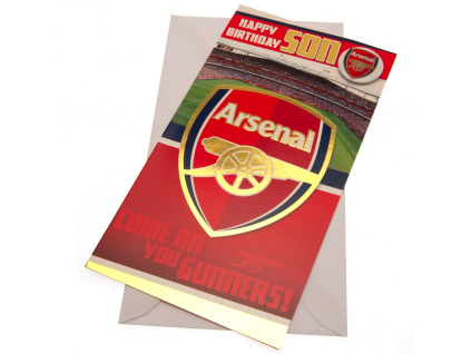 Narozeninové blahopřání Arsenal FC, pro syna, 22x12 cm