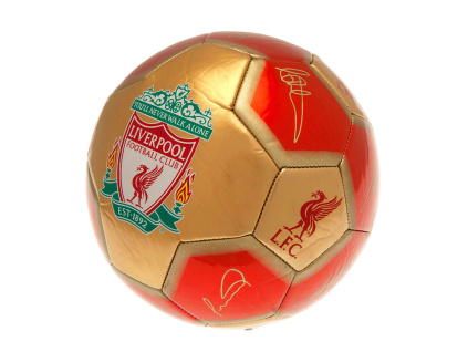Fotbalový míč Liverpool FC, červeno-zlatý, vel. 1