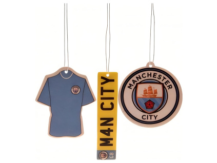 Vůně do auta Manchester City FC, sada 3ks, 7 x 7 cm