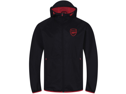 Bunda Arsenal FC, černá, kapuce, zip
