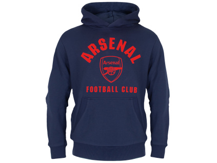 Dětská mikina Arsenal FC, tmavě modrá, kapuce, klokaní kapsa