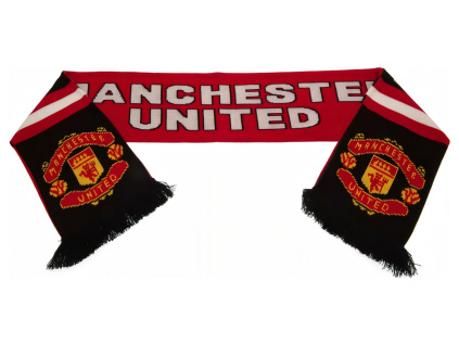 Šála Manchester United FC, červeno-černá, 132x19 cm