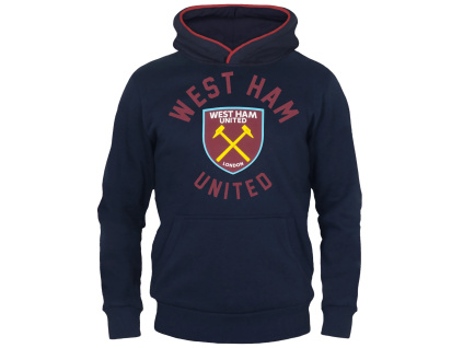 Dětská mikina West Ham United FC, modrá, klokaní kapsa
