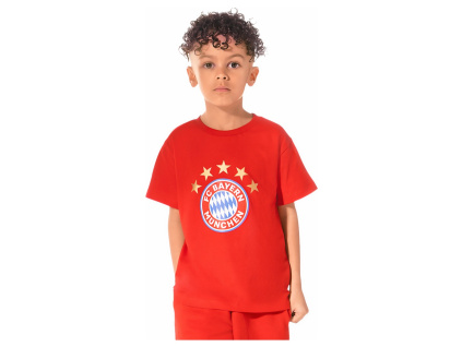 Dětské tričko FC Bayern Mnichov, červené, bavlněné