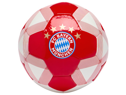 Fotbalový míč FC Bayern Mnichov, červeno-bílý, vel. 1