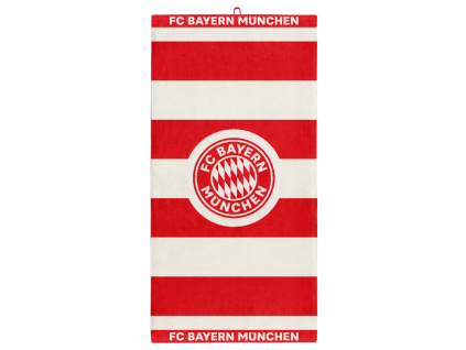 Osuška FC Bayern Mnichov, 70x140 cm, pruhovaná, bavlněná