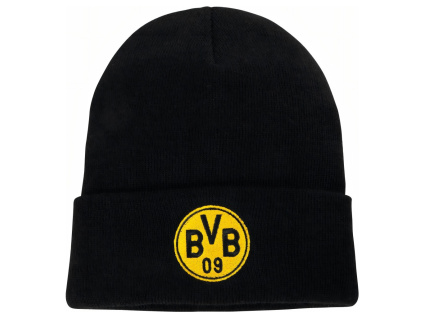 Zimní čepice Borussia Dortmund, beanie, černá