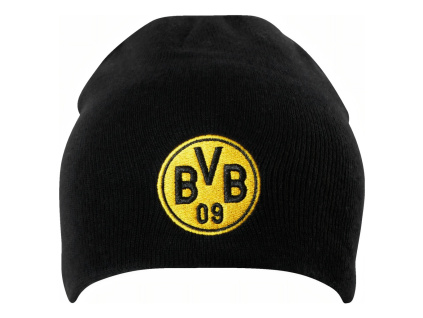 Zimní čepice Borussia Dortmund, černo-žlutá, oboustranná