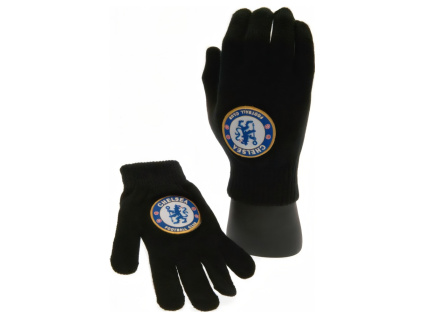 Dětské pletené rukavice Chelsea FC, černé, univerzální