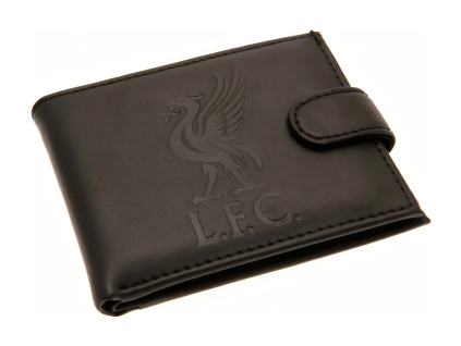Kožená peněženka Liverpool FC, černá, ochrana RFID, 11x9 cm