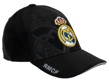 Dětská kšiltovka Real Madrid FC, černá, 51-57 cm