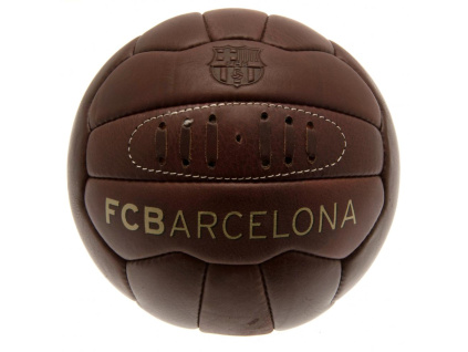 Fotbalový míč FC Barcelona, retro, pravá kůže, vel. 5