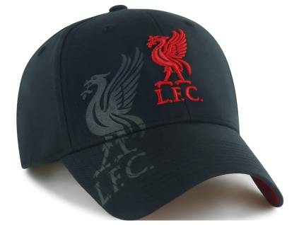Kšiltovka Liverpool FC, černá, vyšitý znak, 55-61 cm