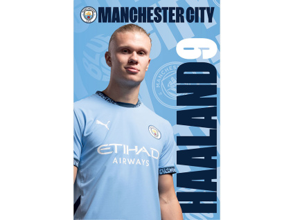 Plakát Manchester City FC, Erling Haaland