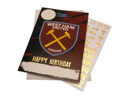 Narozeninové blahopřání West Ham United FC, nálepky