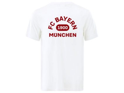 Tričko FC Bayern Mnichov, 1900, bílé, bavlna (Velikost 3XL)