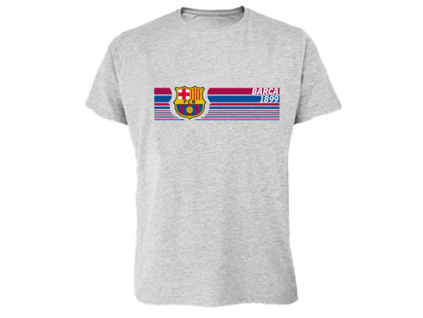 Tričko FC Barcelona, šedé, bavlna (Velikost 3XL)