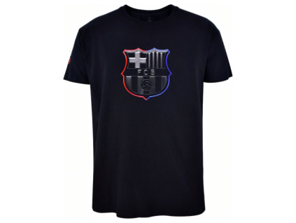 Tričko FC Barcelona, černé, bavlna (Velikost 3XL)