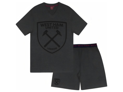 Pánské pyžamo West Ham United FC, tmavě šedé, poly-bavlna (Velikost 3XL)