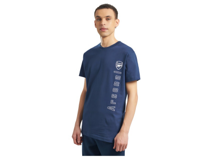 Tričko Arsenal, tmavě modrá, bílý klubový znak, bavlna (Velikost XXL)