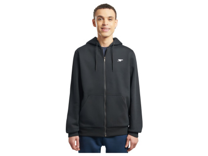 Mikina Arsenal, černá, zip, kapuce, boční kapsy (Velikost XXL)
