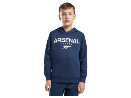 Dětská mikina Arsenal LONDON, tmavě modrá, kapuce, klokaní kapsa (Velikost 13-14 r)